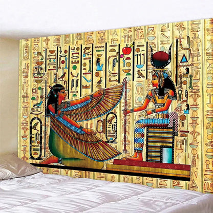 Hippie bohemian home egyptian animal psychedelic tapestry bedroom