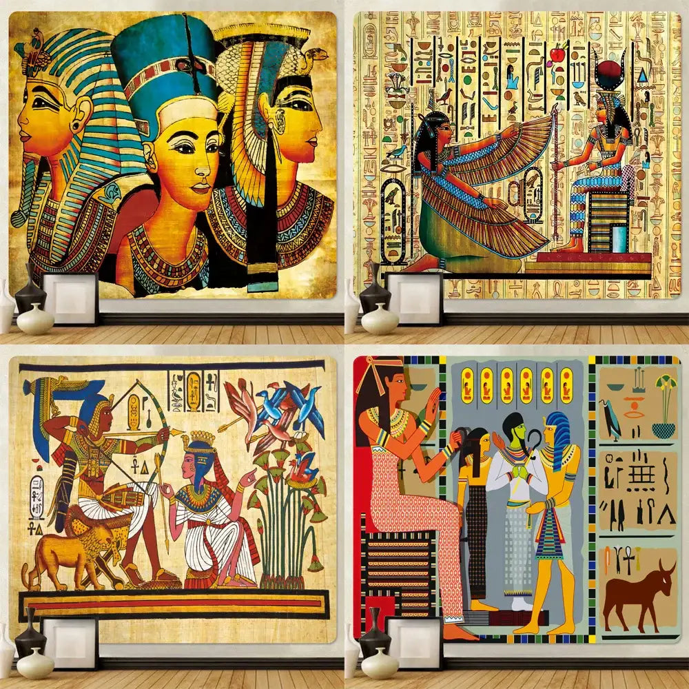 Hippie bohemian home egyptian animal psychedelic tapestry bedroom