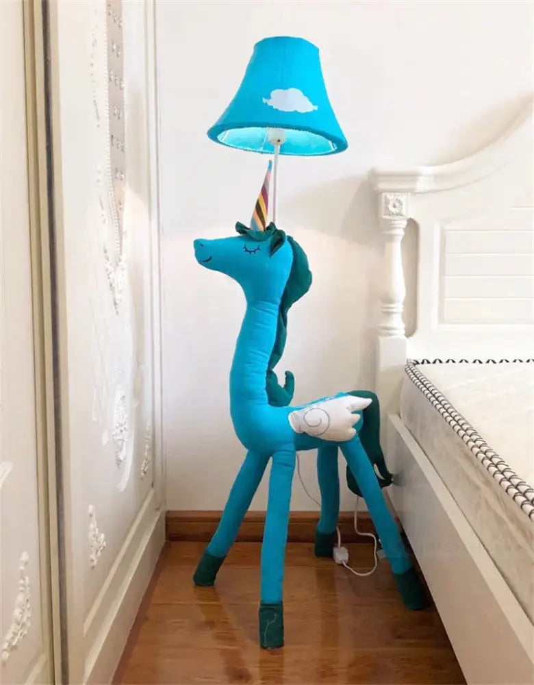 Plush cat animal shape led floor lamp for children bedroom