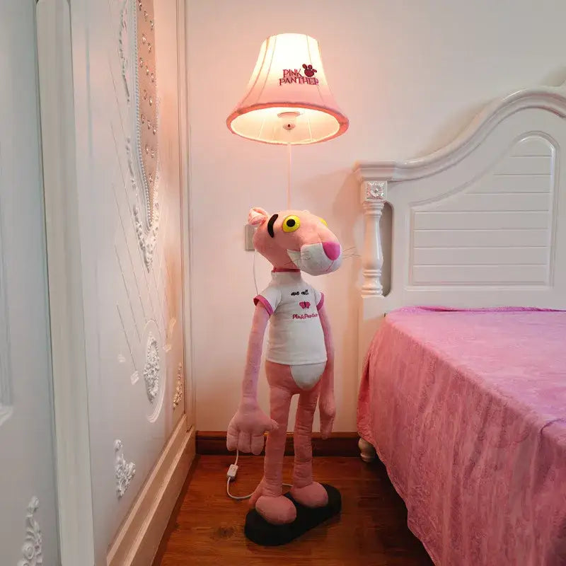Plush cat animal shape led floor lamp for children bedroom
