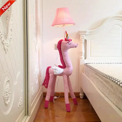 Plush cat animal shape led floor lamp for children bedroom