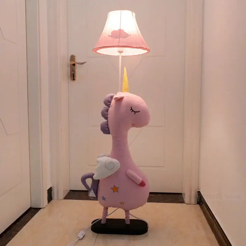 Plush cat animal shape led floor lamp for children bedroom