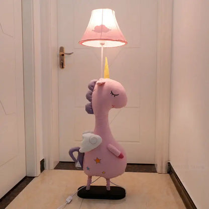 Plush cat animal shape led floor lamp for children bedroom