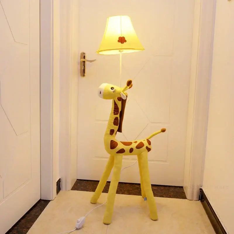 Plush cat animal shape led floor lamp for children bedroom