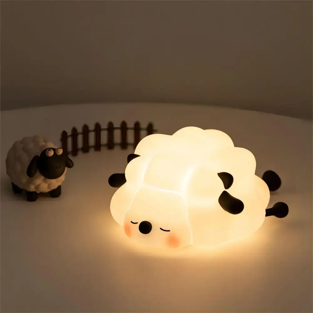 Cute panda silicone night light bedroom animal bedside lamp