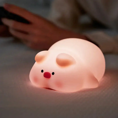 Cute panda silicone night light bedroom animal bedside lamp