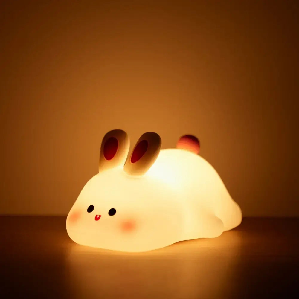 Cute panda silicone night light bedroom animal bedside lamp