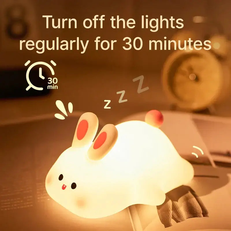 Cute panda silicone night light bedroom animal bedside lamp