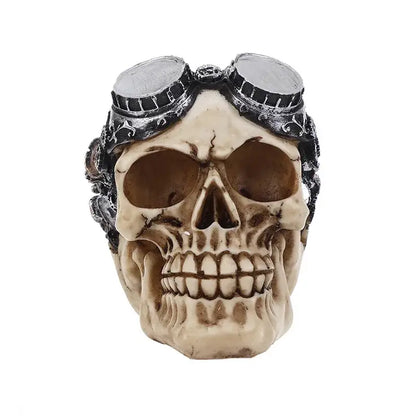 Steampunk cracked animal skull head punk decor for bar or living room