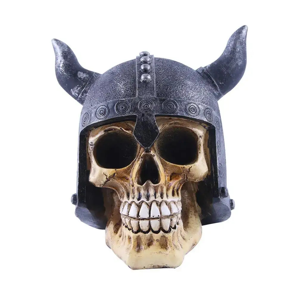 Viking horned animal skull ornament living room halloween decor