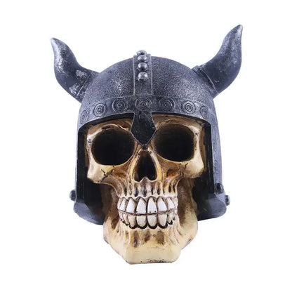 Viking horned animal skull ornament living room halloween decor