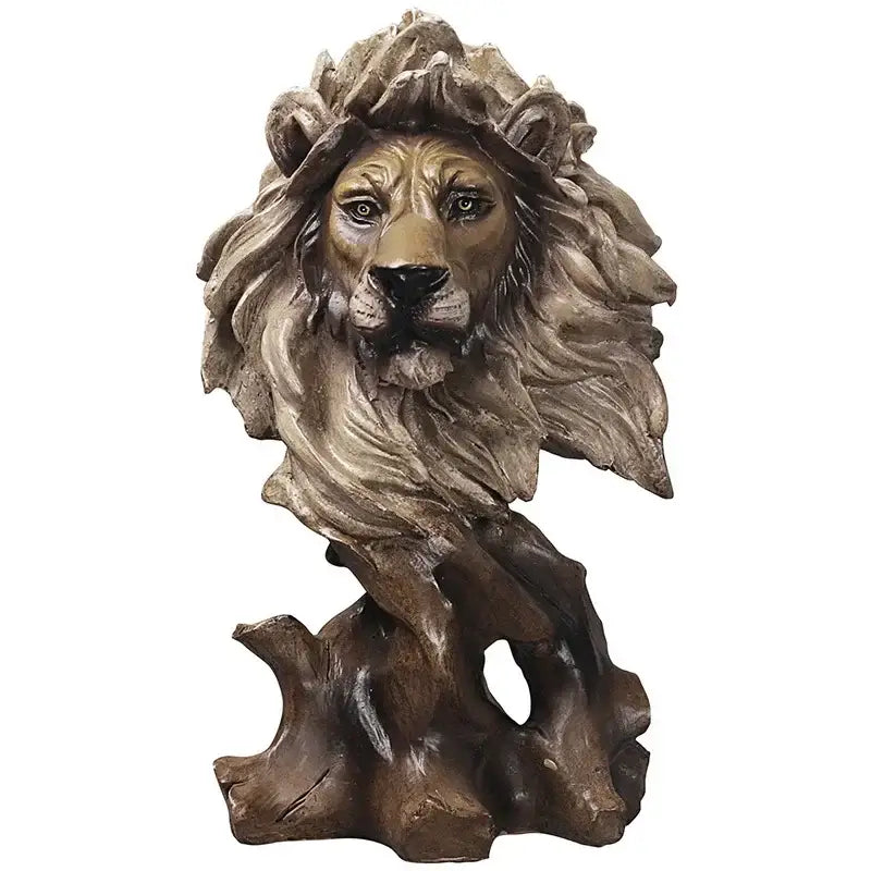 Detailed resin eagle head animal statue living room decor