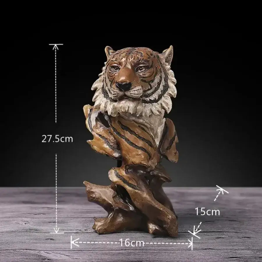 Detailed resin eagle head animal statue living room decor