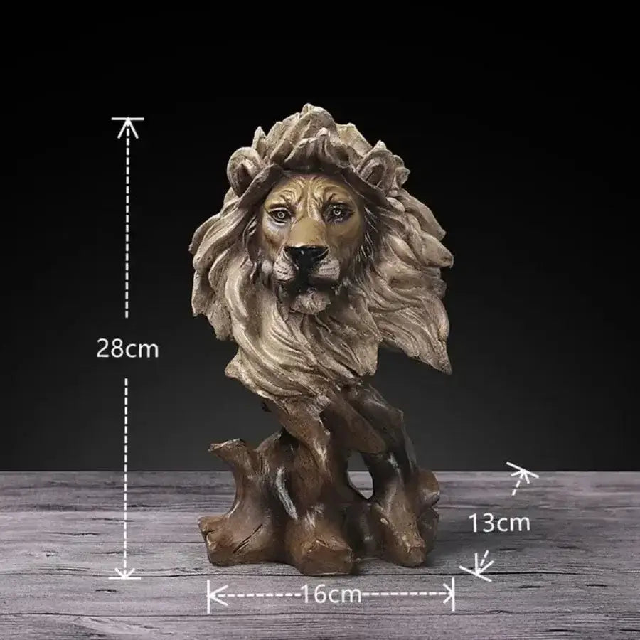 Detailed resin eagle head animal statue living room decor