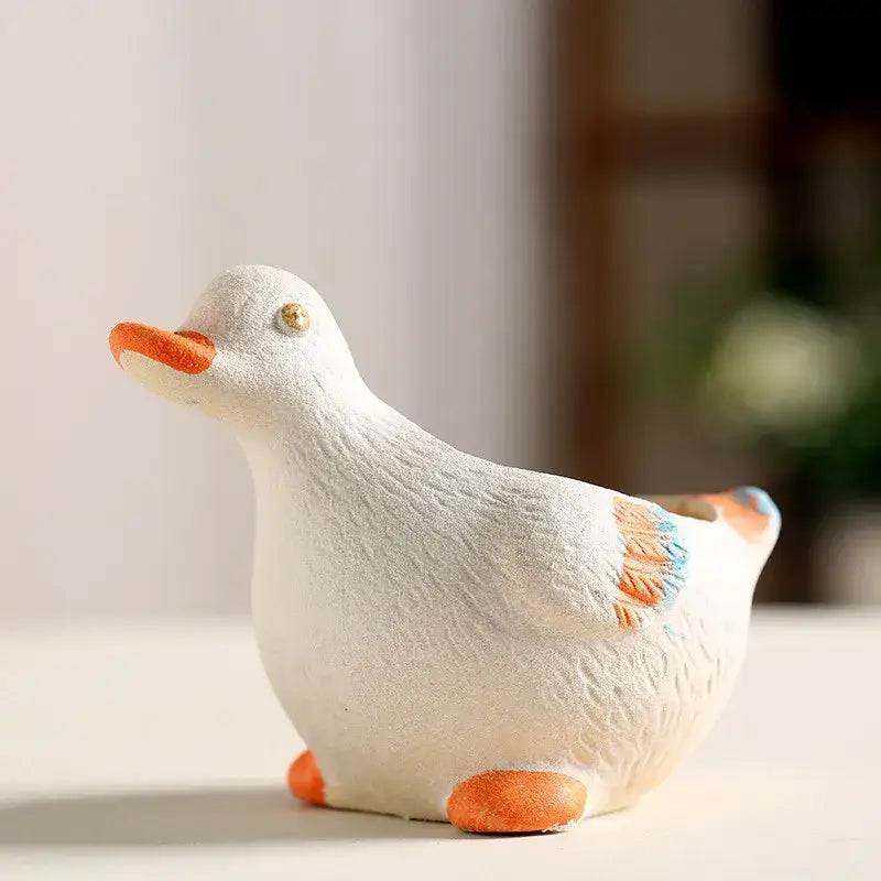 Cute pastel & orange animal vase succulent pot garden planter