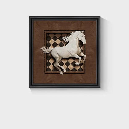 Modern 3d white and black animal wall decor frame set bedroom art