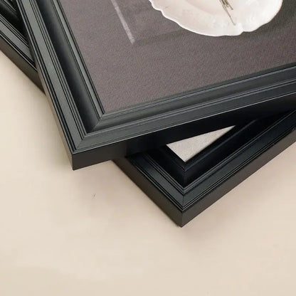 Modern 3d white and black animal wall decor frame set bedroom art