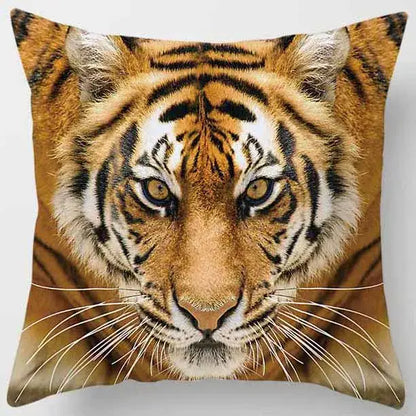 animals world tiger lion pillow case living room set