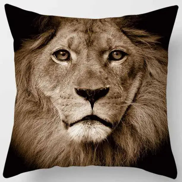 animals world tiger lion pillow case living room set
