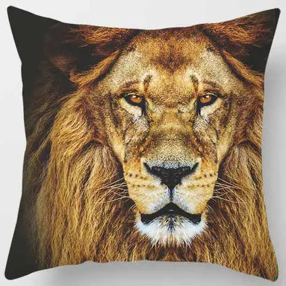 animals world tiger lion pillow case living room set