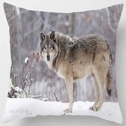 animals world tiger lion pillow case living room set