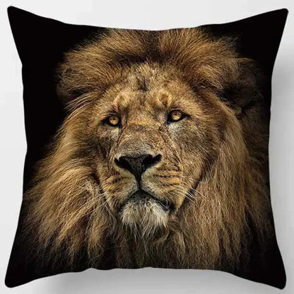 animals world tiger lion pillow case living room set