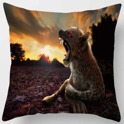 animals world tiger lion pillow case living room set