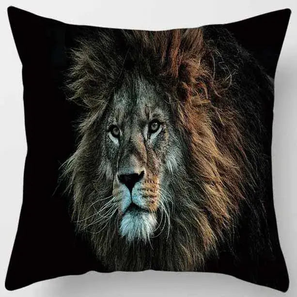 animals world tiger lion pillow case living room set