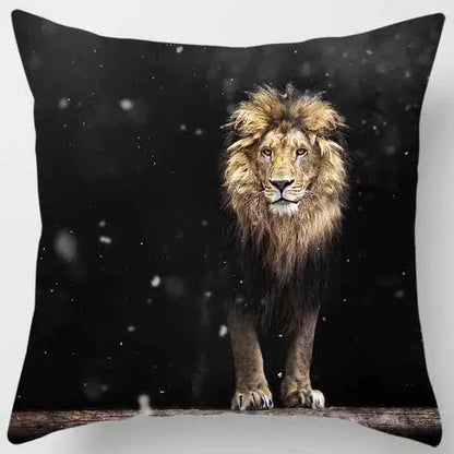 animals world tiger lion pillow case living room set