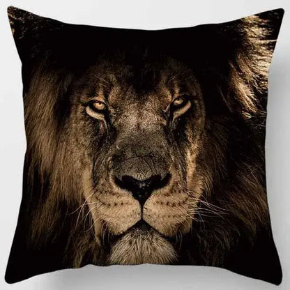 animals world tiger lion pillow case living room set