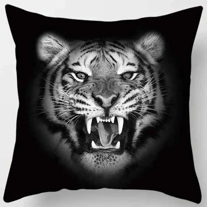 animals world tiger lion pillow case living room set