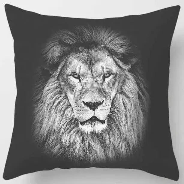 animals world tiger lion pillow case living room set