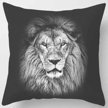 animals world tiger lion pillow case living room set