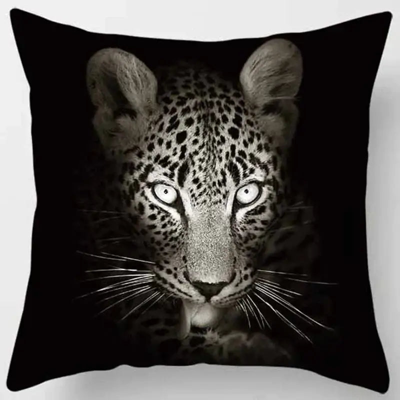 animals world tiger lion pillow case living room set