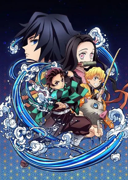 DecorBites™ "Anime Demon Slayer Character Posters, Canvas Wall Art"