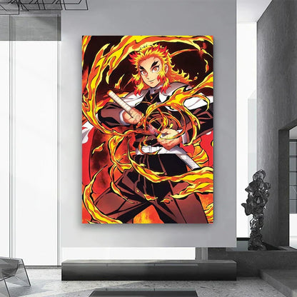 DecorBites™ "Anime Demon Slayer Character Posters, Canvas Wall Art"
