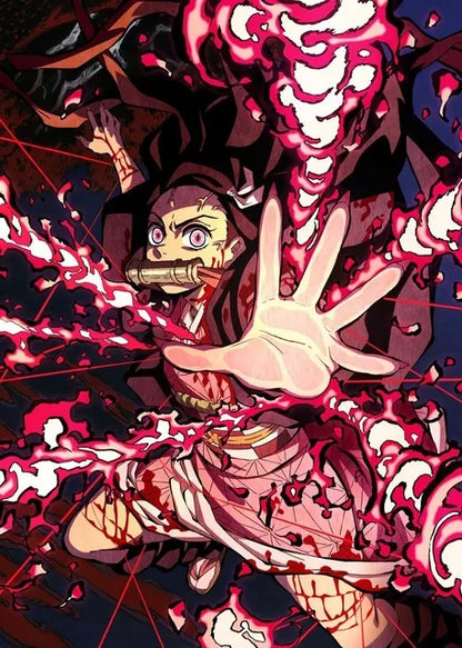 DecorBites™ "Anime Demon Slayer Character Posters, Canvas Wall Art"