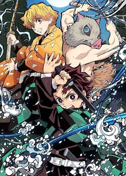 DecorBites™ "Anime Demon Slayer Character Posters, Canvas Wall Art"