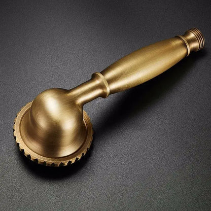 Antique brass scalloped handheld shower head bathroom handheld nozzle