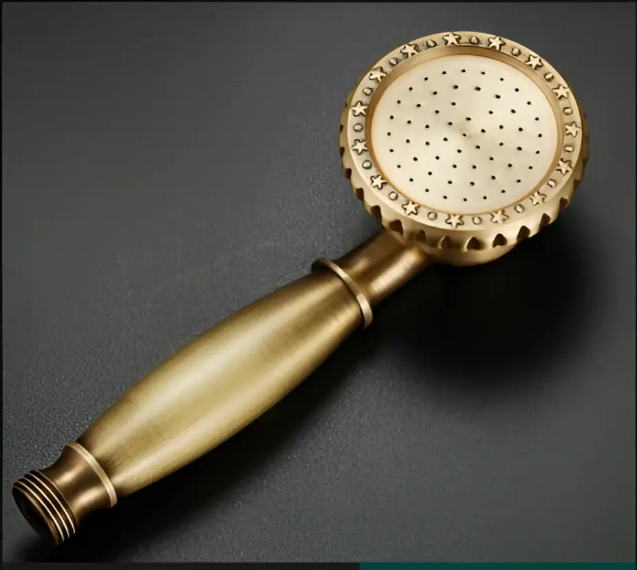 Antique brass scalloped handheld shower head bathroom handheld nozzle