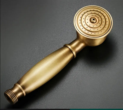 Antique brass scalloped handheld shower head bathroom handheld nozzle