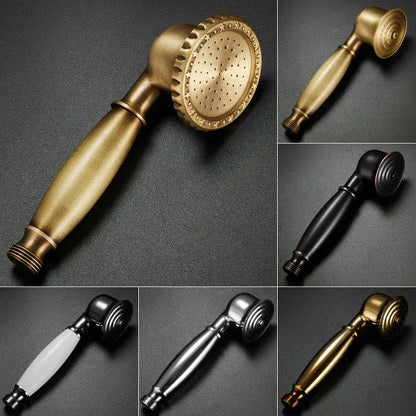 Antique brass scalloped handheld shower head bathroom handheld nozzle