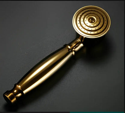Antique brass scalloped handheld shower head bathroom handheld nozzle