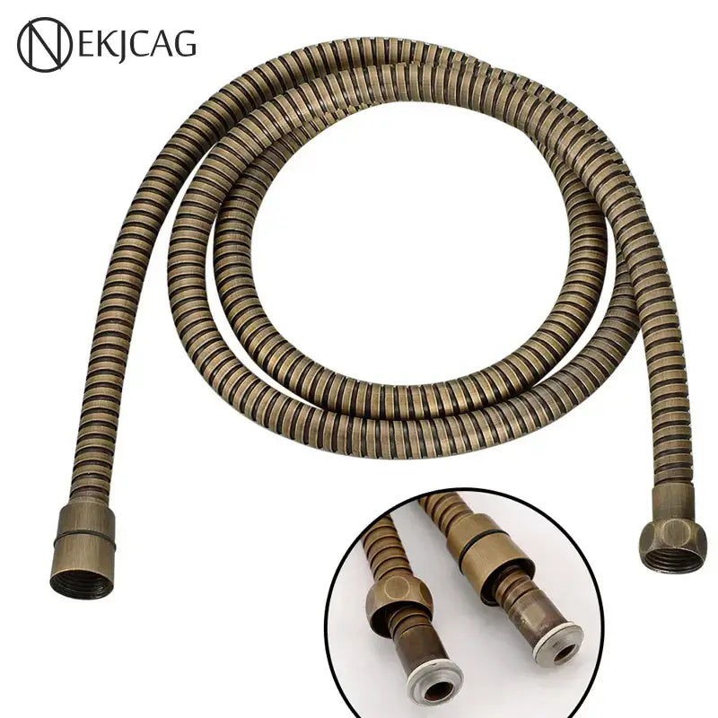 Antique brass flexible metal hand shower hose for bathroom 150cm