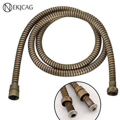 Antique brass flexible metal hand shower hose for bathroom 150cm