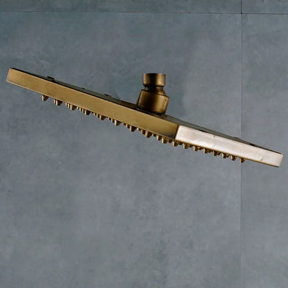 Antique brass square rainfall shower head bathroom fixture