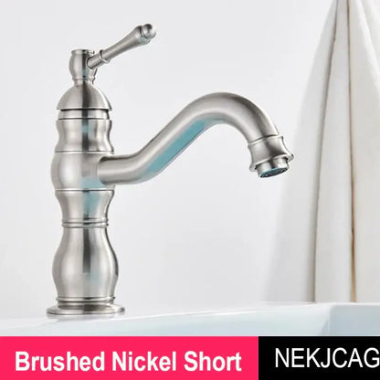 Antique brass single handle basin faucet bathroom sink mixer tap