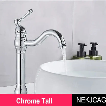 Antique brass single handle basin faucet bathroom sink mixer tap