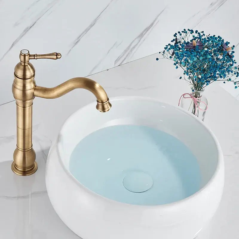 Antique brass single handle basin faucet bathroom mixer tap