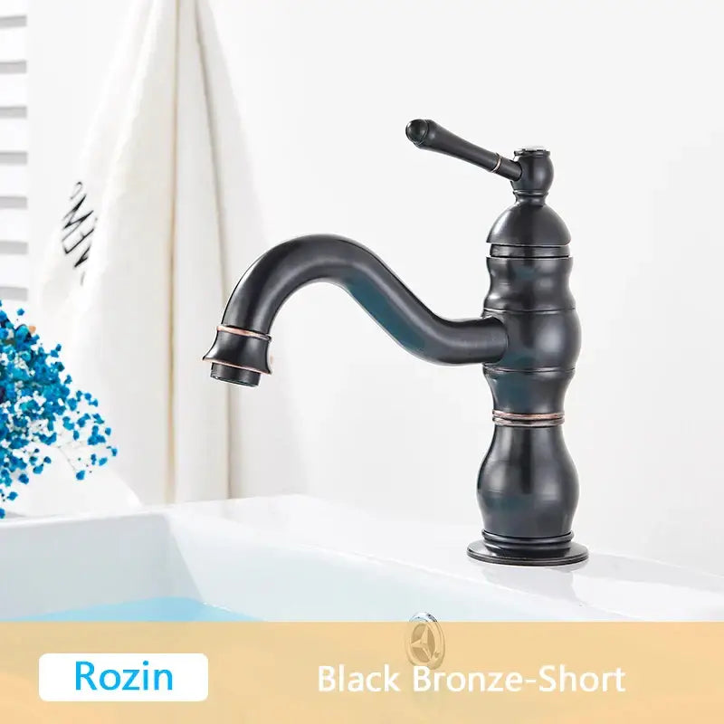 Antique brass single handle basin faucet bathroom mixer tap